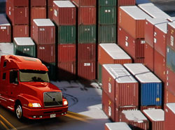 delivery marine containers Port Vancouver docks deliver container transport BC Canada